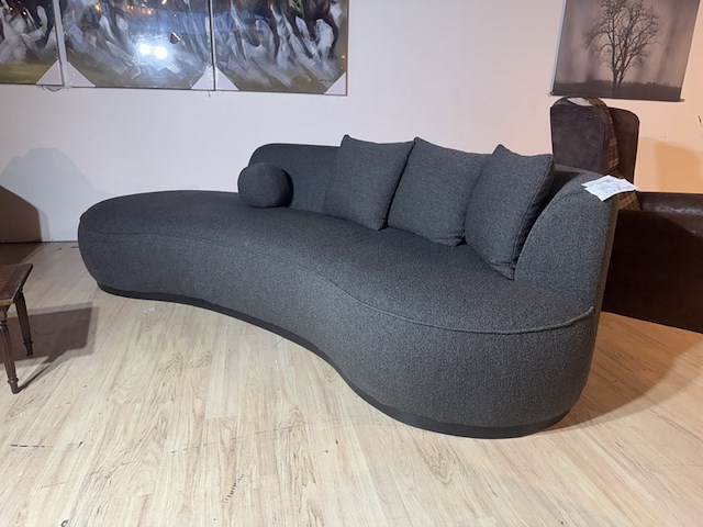 3-zits organische bank, antraciet, bouclé stof - afbeelding 1 van  4