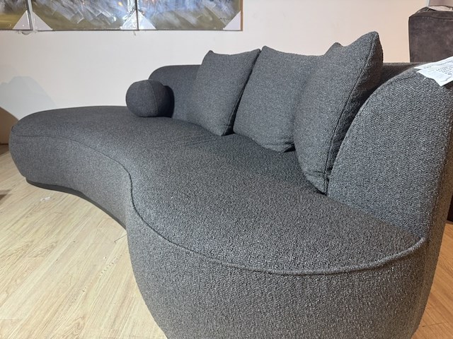 3-zits organische bank, antraciet, bouclé stof - afbeelding 2 van  4