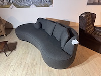 3-zits organische bank, antraciet, bouclé stof - afbeelding 3 van  4