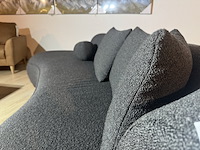 3-zits organische bank, antraciet, bouclé stof - afbeelding 4 van  4