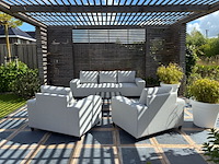 3-zitsbank & fauteuil allweather, lazio & marche, light grey, 2026 - afbeelding 2 van  4