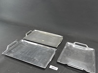 3 zware verzilverde schalen - afbeelding 1 van  5