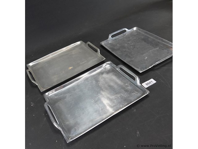 3 zware verzilverde schalen - afbeelding 3 van  5