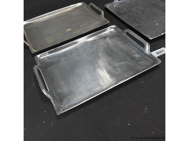 3 zware verzilverde schalen - afbeelding 4 van  5