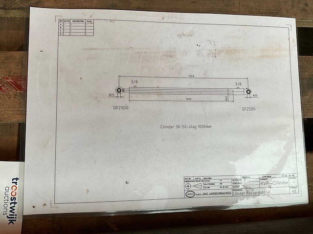 30-50/1000 mm hydrauliek cilinder (5x) - afbeelding 4 van  4
