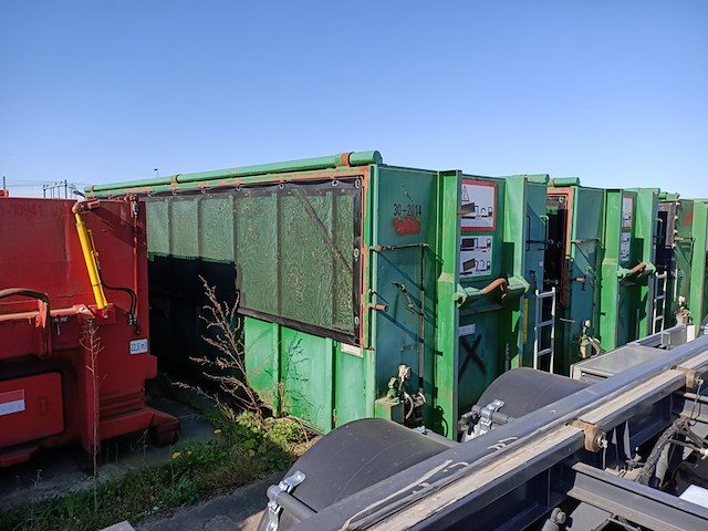 30 m³ haakarm afzetcontainer, bruns, as 6522 sb, groen, 2014 - afbeelding 1 van  11