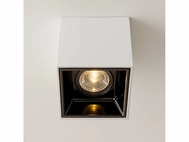 30 x downlight fitting – opbouwarmatuur – gu10 – vierkant – wit/bruin - afbeelding 3 van  4