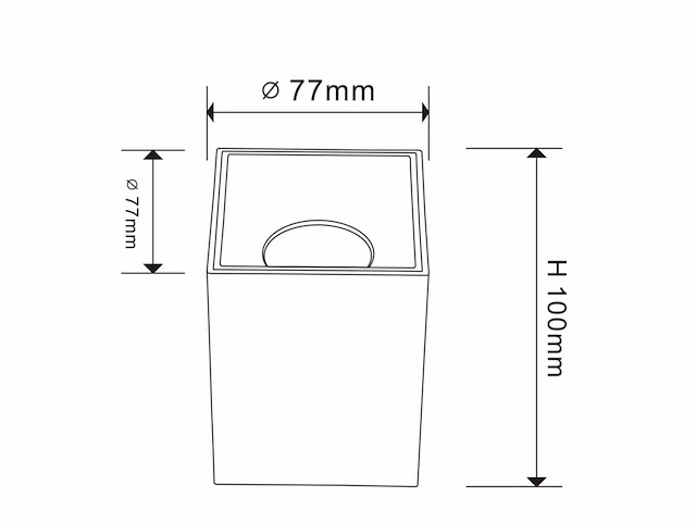 30 x downlight fitting – opbouwarmatuur – gu10 – vierkant – wit/bruin - afbeelding 4 van  4