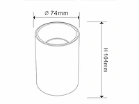 30 x downlight fitting – opbouwarmatuur – gu10 – vierkant – wit/chroom - afbeelding 3 van  4