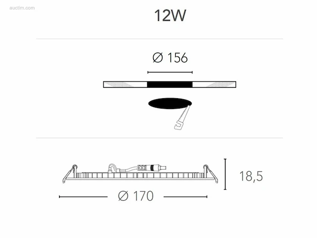 30 x g-tec ultralage led inbouwspots 12 watt - afbeelding 3 van  8