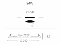 30 x intec slim led inbouwspots 24 watt nikkel - afbeelding 3 van  10