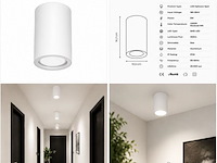 30 x led opbouw spot 5w – 4200k neutraal wit - wit – ip20 – sandra-5/xl - afbeelding 2 van  5