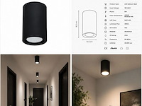 30 x led opbouw spot 5w – 4200k neutraal wit - zwart – ip20 – sandra-5/xl - afbeelding 4 van  5