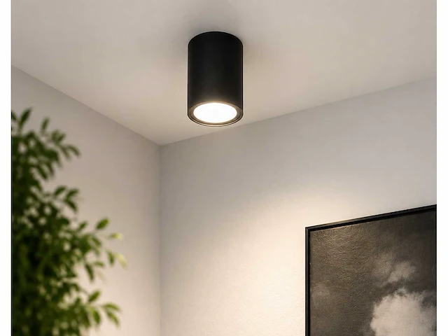 30 x led opbouw spot 5w – 4200k neutraal wit - zwart – ip20 – sandra-5/xl - afbeelding 5 van  5