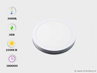 30 x led paneel – rond opbouw – 30w – 3000k warm wit – ip20 - afbeelding 2 van  5