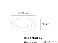 30 x led paneel – rond opbouw – 30w – 3000k warm wit – ip20 - afbeelding 4 van  5
