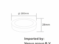 30 x led paneel – rond opbouw – 30w – 6500k koud wit – ip20 - afbeelding 3 van  4