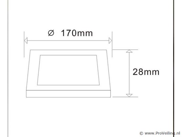 30 x led paneel – vierkant opbouw – 12w – 3000k warm wit – ip20 - afbeelding 3 van  4