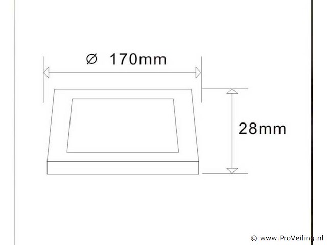 30 x led paneel – vierkant opbouw – 12w – 3000k warm wit – ip20 - afbeelding 3 van  4