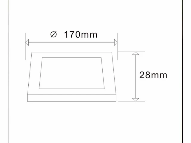 30 x led paneel – vierkant opbouw – 12w – 3000k warm wit – ip20 - afbeelding 3 van  4