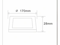 30 x led paneel – vierkant opbouw – 12w – 3000k warm wit – ip20 - afbeelding 3 van  4