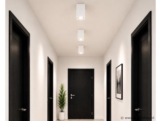 30 x opbouw spot armatuur – gu10 – wit – ip20 – frezya-s - afbeelding 1 van  5