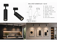 30 x rail spot armatuur – gu10 – zwart – ip20 – londra-g - afbeelding 5 van  5