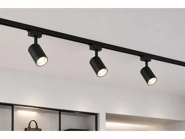 30 x railverlichting track – 1 fase – 1 meter – zwart - lighting track - afbeelding 3 van  5