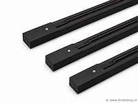 30 x railverlichting track – 1 fase – 2 meter – zwart - lighting track - afbeelding 1 van  5