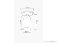 30 x spot op orientable rail gu10 – wit – eenfase – ø58x80x114 mm – ip20 - afbeelding 3 van  3