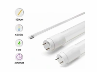 30 x t8 led buizen – 16w – 120cm – 4200k neutraal wit – tube-s - afbeelding 3 van  4