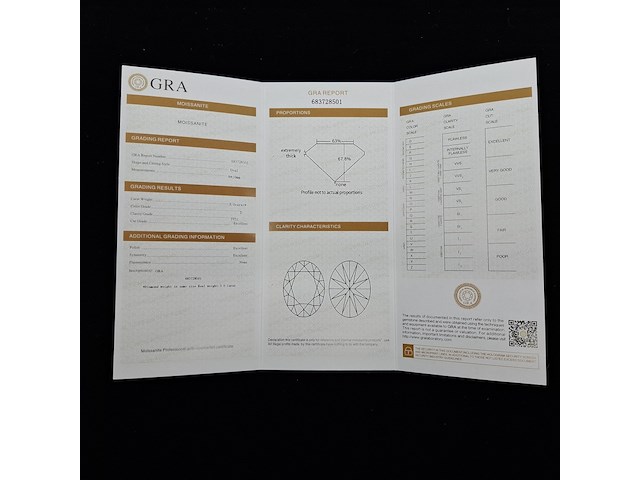 3.00 karaat ovaal vorm briljant moissaniet - afbeelding 7 van  8