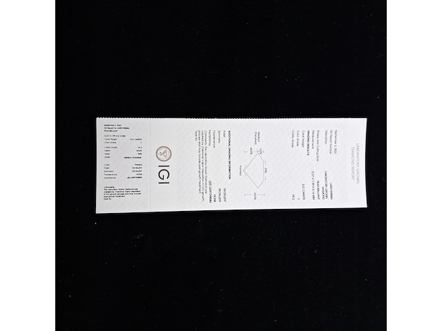 3.01 karaat pear briljant diamond (gecertificeerd igi lg597398584) - afbeelding 8 van  9