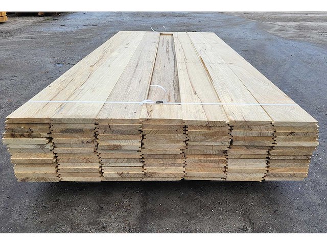 30m2 afrikaans eiken vloerdelen 18 x 140 mm, lengte 240cm ( 90x ) - afbeelding 3 van  4