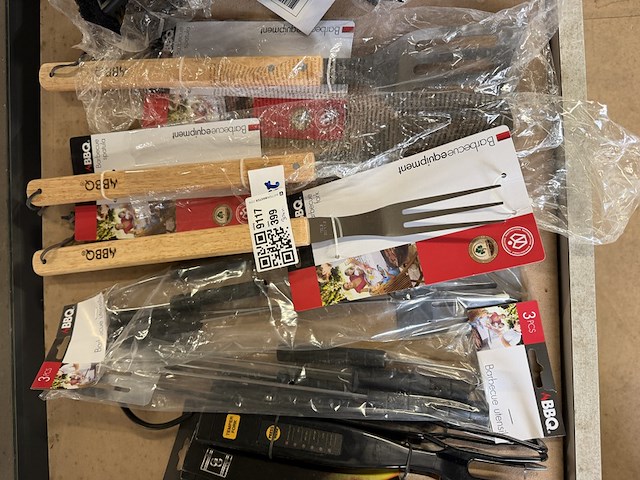 30x bbq accessoires w.o. vork, schoonmaakborstel w.o. patton - afbeelding 6 van  6