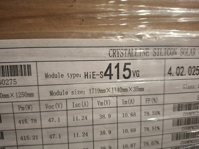31x zonnepaneel hyundai, hie-s 415vg - afbeelding 3 van  6