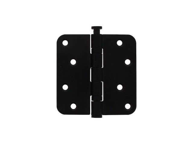 (321x) scharnier 10 cm - zwart - met schroeven - afbeelding 2 van  2