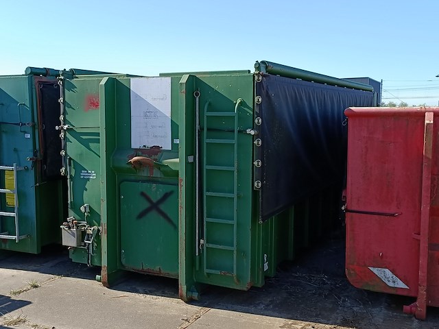 33 m³ haakarm afzetcontainer, ktk, groen, 2015 - afbeelding 1 van  9