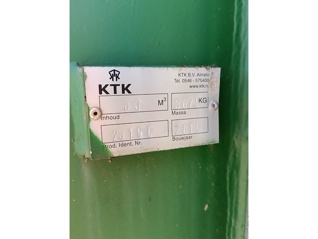 33 m³ haakarm afzetcontainer, ktk, groen, 2015 - afbeelding 6 van  9