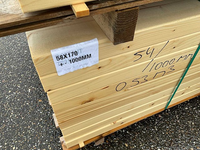 330x vuren balk +/- 58x170x940-1000mm - afbeelding 7 van  8