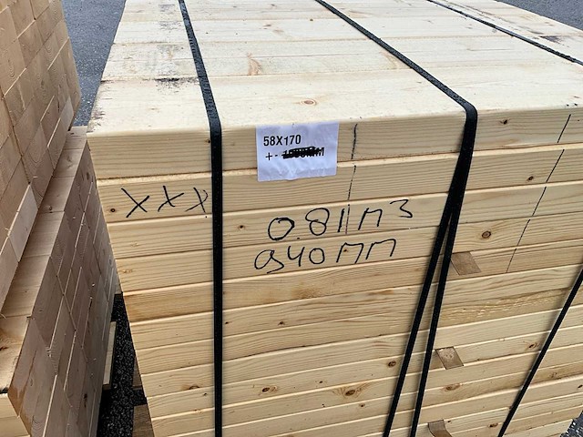 330x vuren balk +/- 58x170x940-1000mm - afbeelding 8 van  8