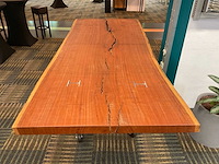 330x135cm industriële boomstam tafel - afbeelding 3 van  6