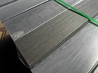 336x composiet schuttingplank zwart / antraciet - 182,5x15,4x2 cm - houten tuinomheining - afbeelding 1 van  4