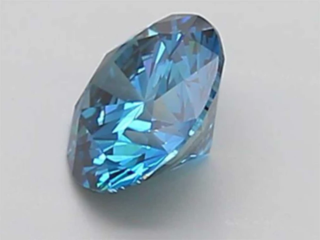 3,40 ct ronde cut donkerblauwe topaas – kasjmirblauw - afbeelding 3 van  3