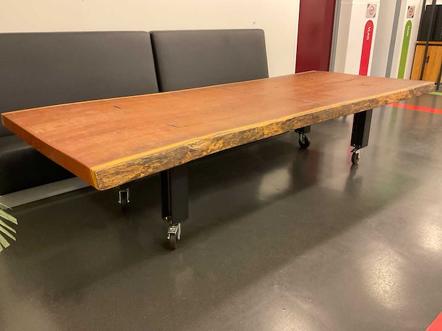 340x140 industriële boomstam tafel - afbeelding 2 van  5
