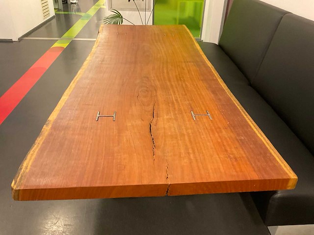 340x140 industriële boomstam tafel - afbeelding 4 van  5