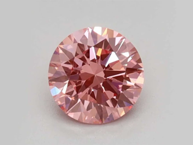 3,43 ct ronde cut lichtroze topaas – roze - afbeelding 1 van  3