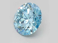 3,48 ct ronde cut lichtblauwe topaas – turquoise blue - afbeelding 2 van  3