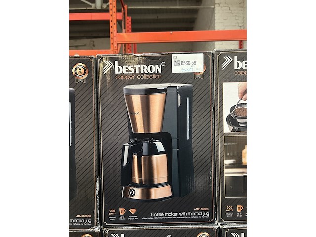 34x koffiezetapparaat met thermoskan bestron, copper collection acm1000co - afbeelding 1 van  3