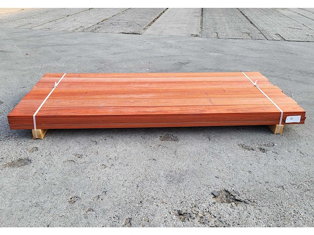 35 x padouk planken 21 x 140mm , lengte 215cm ( 10.5 m2 ) - afbeelding 4 van  5